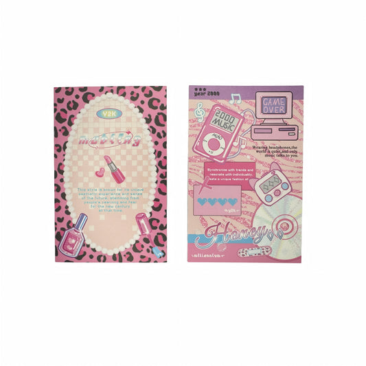 Y2K Sweetheart  Retro Millennium Aesthetic Decorative Matte Backcards - 5 PCS