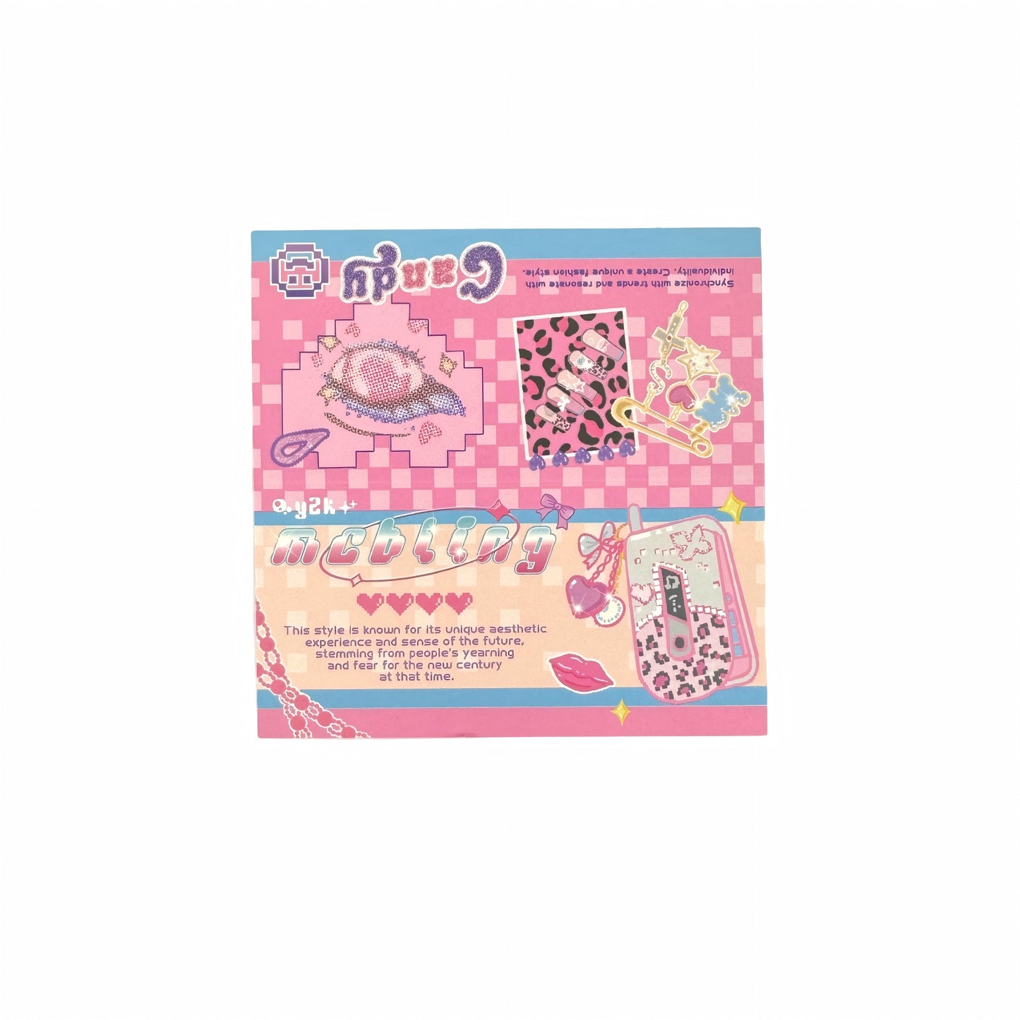 Y2K Sweetheart  Retro Millennium Aesthetic Header Cards - 5 PCS