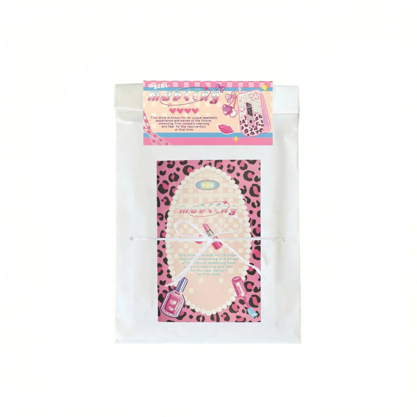 Y2K Sweetheart  Retro Millennium Aesthetic Header Cards - 5 PCS