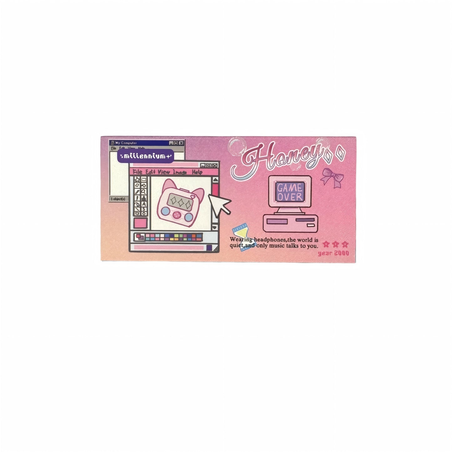Y2K Sweetheart  Retro Millennium Aesthetic Header Cards - 5 PCS