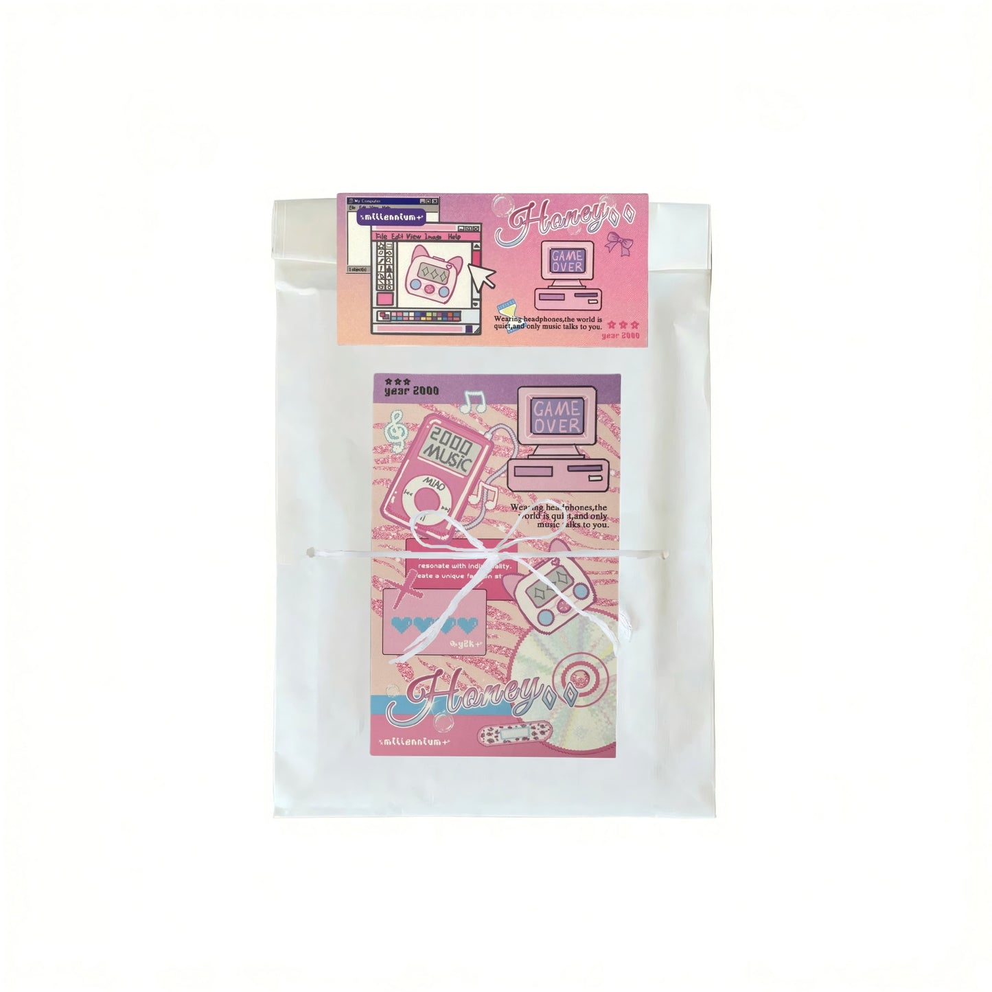 Y2K Sweetheart  Retro Millennium Aesthetic Header Cards - 5 PCS