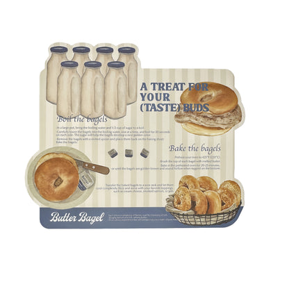 Bagel Baking Gourmet Aesthetic Jumbo Matte Decorative Die-Cut Parcel Box Seal Stickers - 5 PCS
