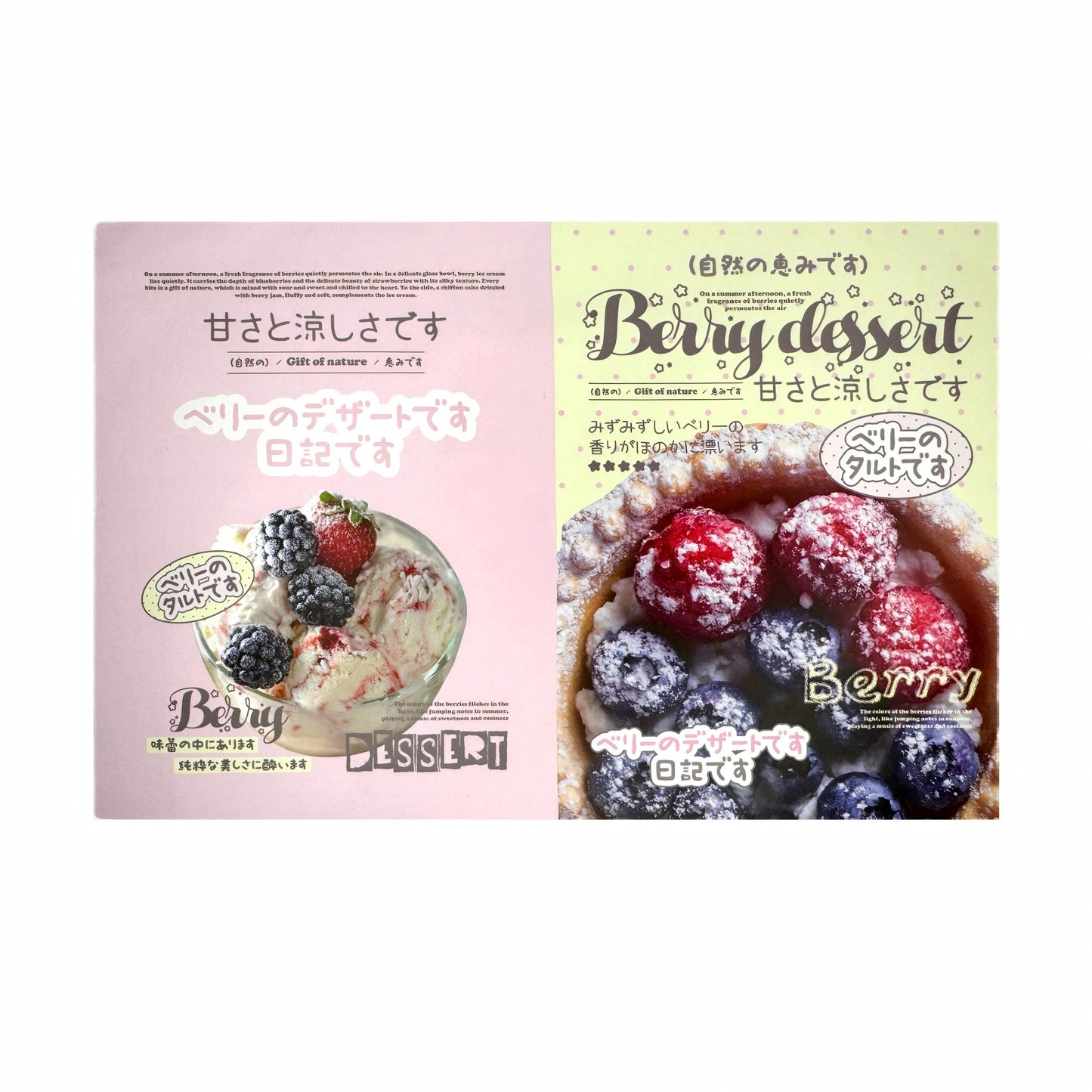 Berry Sweet Gourmet Aesthetic Multi-Functional Folio Foldable Art Print - 5 PCS