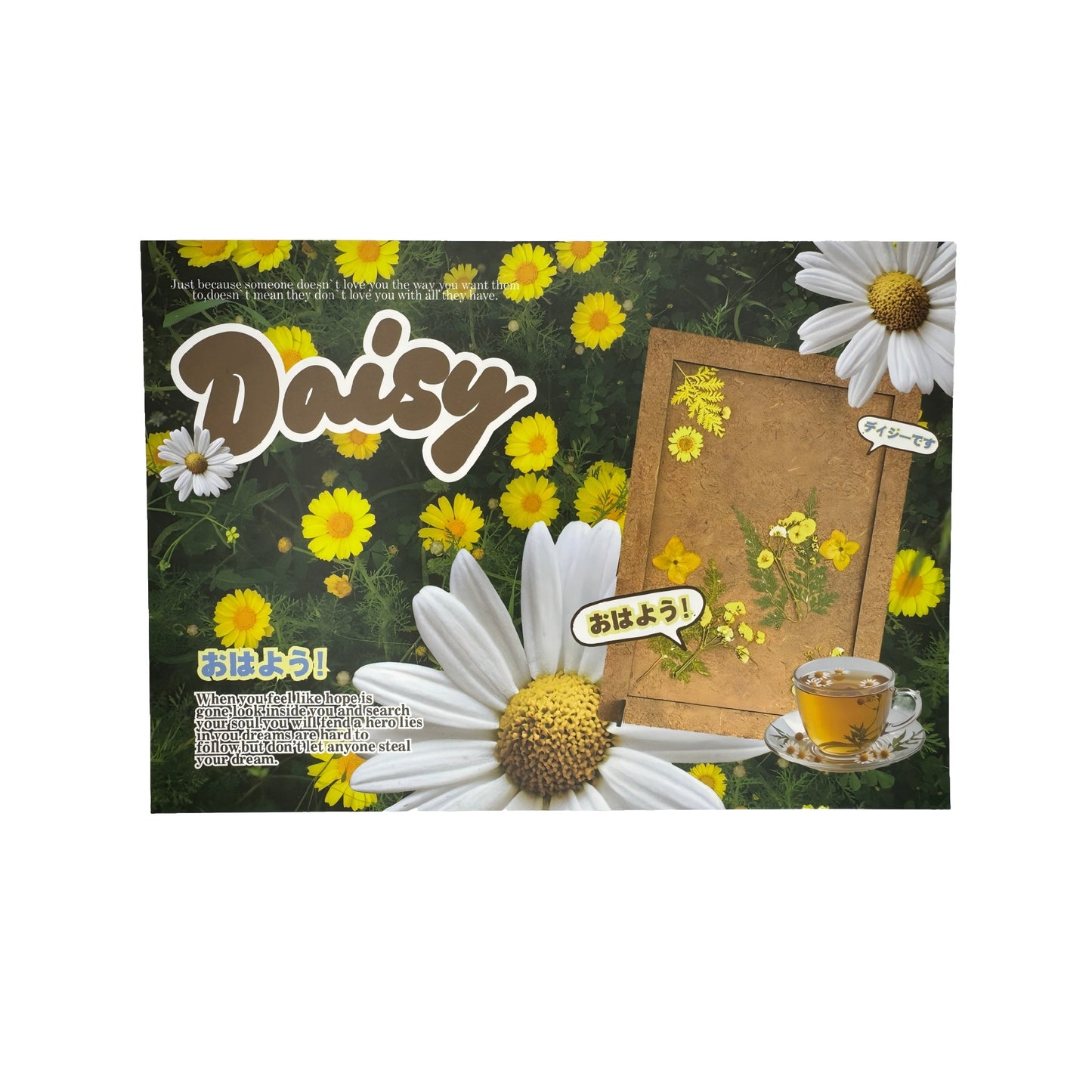 Daisy Floral Aesthetic Multi-Functional Folio Foldable Art Print - 5 PCS