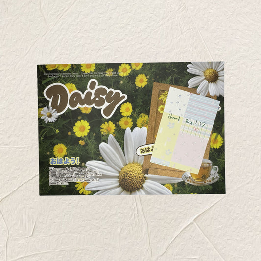 Daisy Floral Aesthetic Multi-Functional Folio Foldable Art Print - 5 PCS