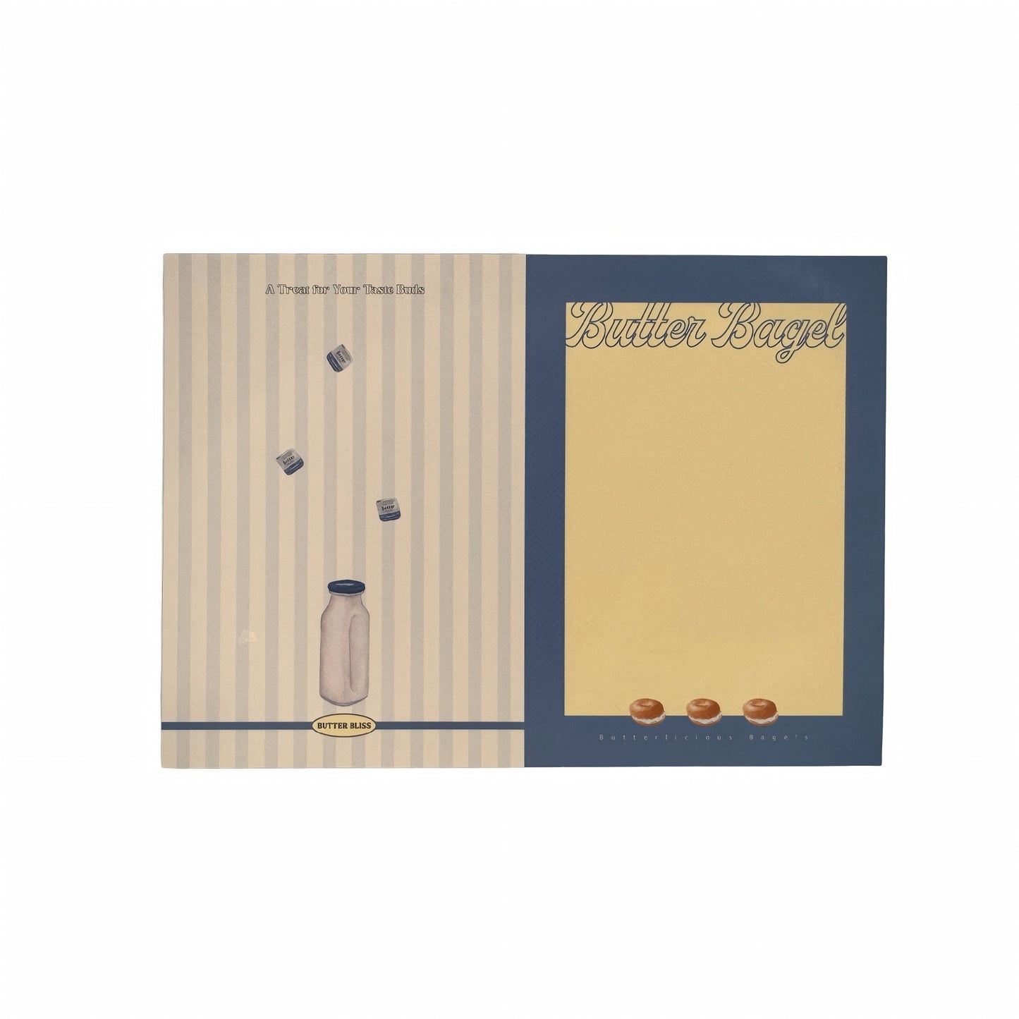 Bagel Baking Gourmet Aesthetic Multi-Functional Mini Foldable Folio Art Print - 5 PCS