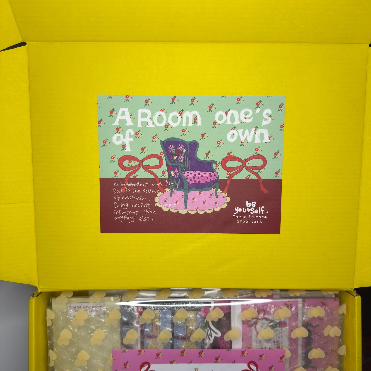 A Room of One's Own Illustrated Aesthetic Jumbo Matte Decorative Parcel Box Seal Stickers - 5 PCS