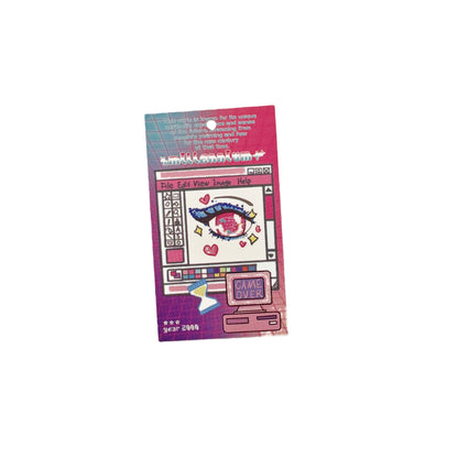 Y2K Sweetheart Retro Millennium Aesthetic Matte Custom Die-Cut Gift Hang Tags & Paper Charms Set - 15 PCS