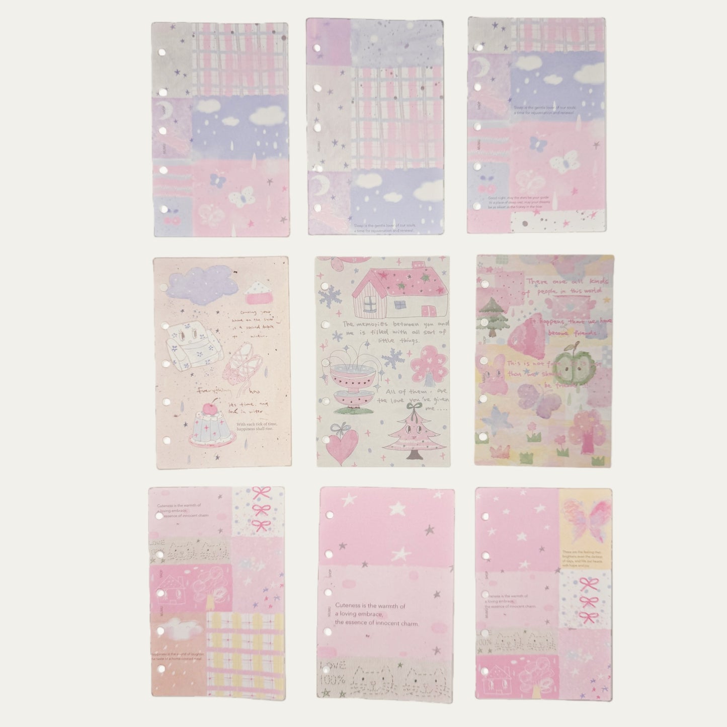 Salt-Style 52PCS M5 Planner/Journals Refill Set - 52 PCS