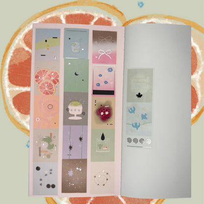 Summer & Autumn Breath - Silver-Foiled Washi Tape - 1 TAPE