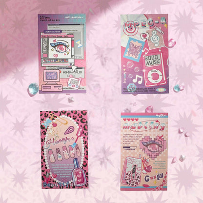 Y2K Sweetheart  Premium Retro Millennium Aesthetic Matte Seal Stickers - 5 PCS