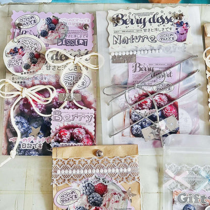 Berry Sweet  Gourmet Aesthetic Header Cards - 5 PCS