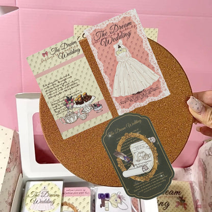 The Dream Wedding - Wedding Themed Illustrated Aesthetic Matte Seal Stickers - 5 PCS