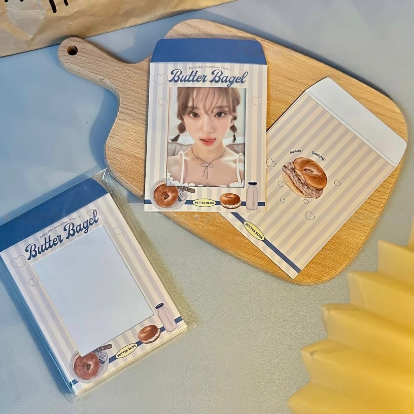 Bagel Baking Gourmet Aesthetic Window Envelopes - 5 PCS