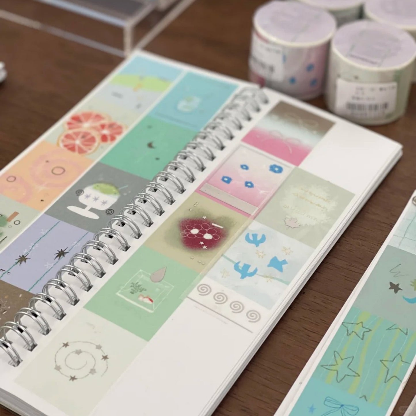 Summer & Autumn Breath - Silver-Foiled Washi Tape - 1 TAPE