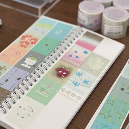 Summer & Autumn Breath - Silver-Foiled Washi Tape - 1 TAPE