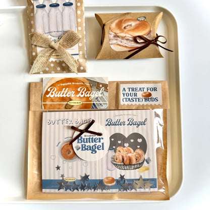 Bagel Baking Gourmet Aesthetic Multi-Functional Mini Foldable Folio Art Print - 5 PCS