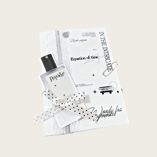 Fragrance Black & White Tones Aesthetic Matte Die-Cut Gift Hang Tags & Paper Charms Set - 10 PCS