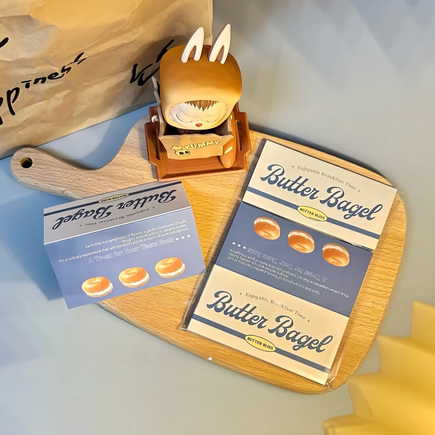 Bagel Baking Gourmet Aesthetic Header Cards - 5 PCS