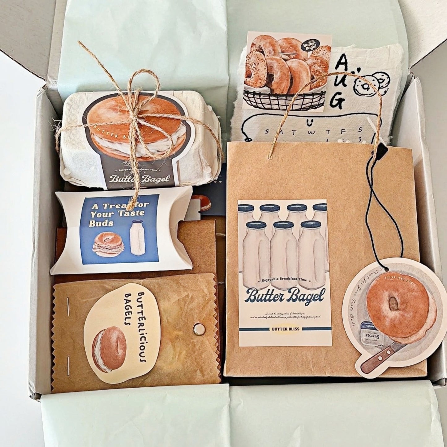 Bagel 21pcs Baking Gourmet Aesthetic Die-Cut Stickers Set Ephemera Pack - 21 PCS