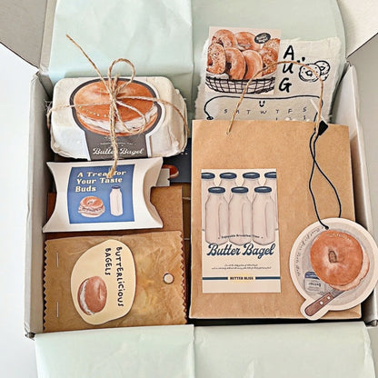 Bagel Baking Gourmet Aesthetic Long Decorative Matte Sculptral Die-Cut Strip Seal Stickers - 5 PCS