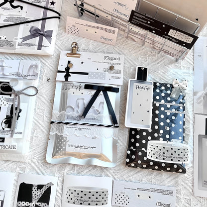Fragrance  Black & White Tones Aesthetic Header Cards - 5 PCS