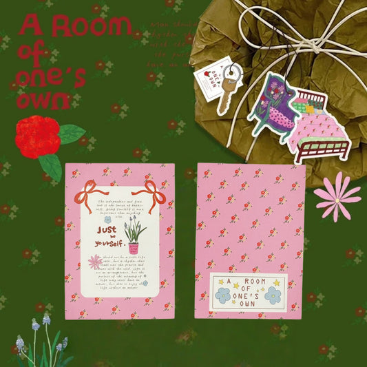 A Room of One's Own Illustrated Aesthetic Mini Decorative Matte Backcards - 5 PCS