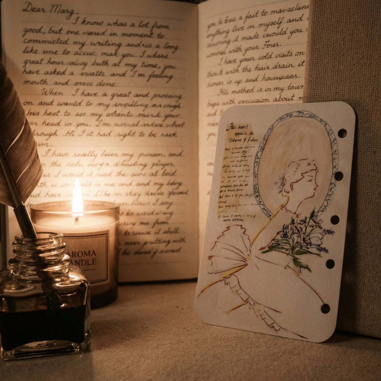 Romance - Vintage Art M5 Planner Dividers - 1 PC