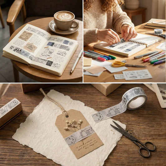 French Diary - Vintage Sketches Washi Tape - 1 TAPE