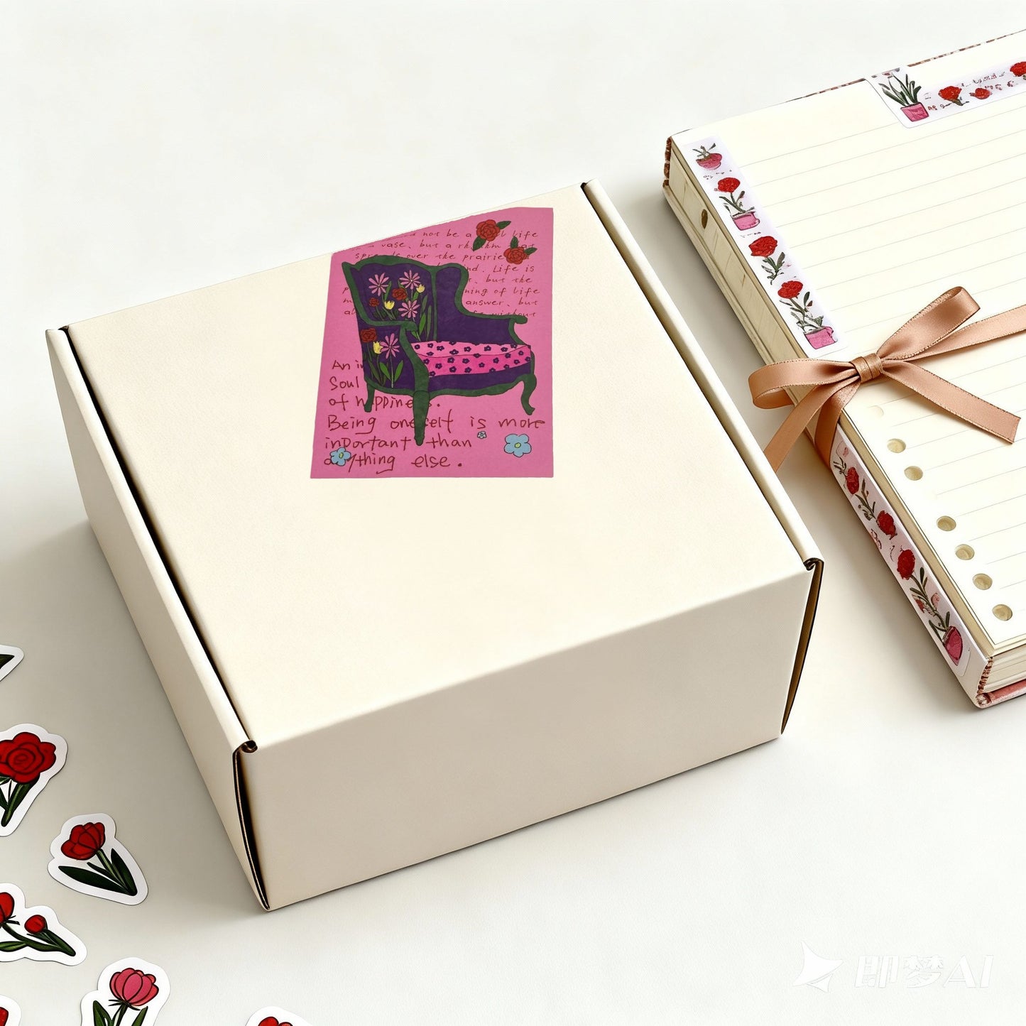A Room of One's Own Illustrated Aesthetic Matte Seal Stickers Series - 5 PCS