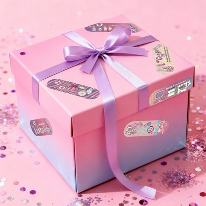 Y2K Sweetheart Retro Millennium Aesthetic Bandage-Style Matte Patch Strip Stickers Set - 5 SHEETS