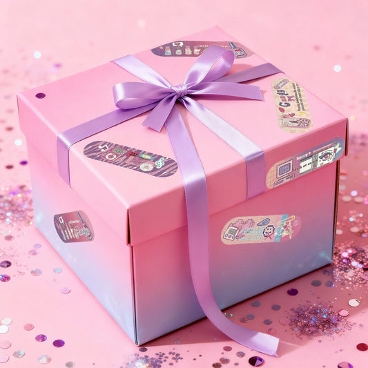 Y2K Sweetheart Retro Millennium Aesthetic Bandage-Style Matte Patch Strip Stickers Set - 5 SHEETS
