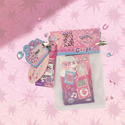 Y2K Sweetheart Retro Millennium Aesthetic Matte Custom Die-Cut Gift Hang Tags & Paper Charms Set - 15 PCS