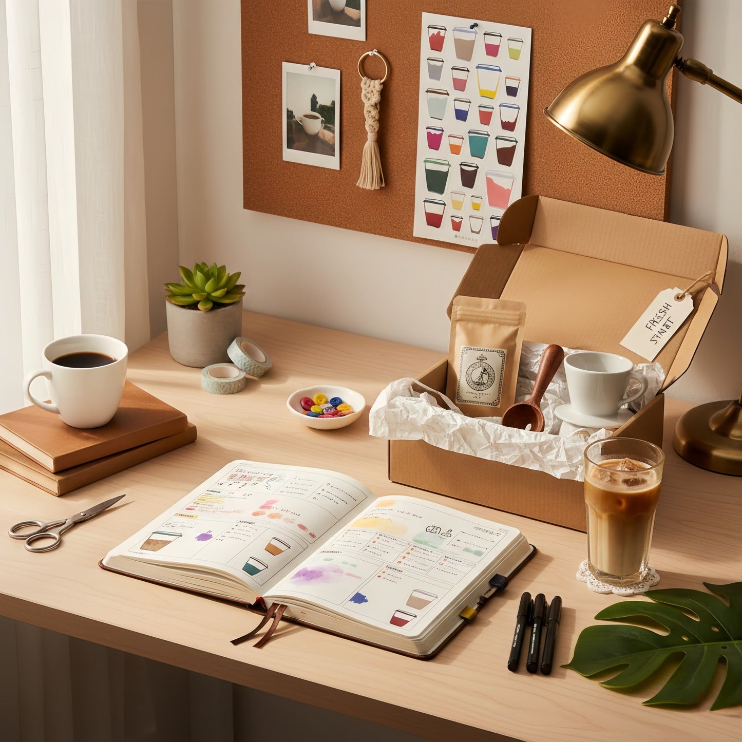 Half Full - Premium Pre-cut Grainy Paper Sticker Sheet - 1 SHEET