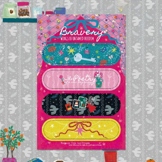 NEW LIFE Bandage-Style Matte Patch Strip Sticker Set - 5 SHEETS