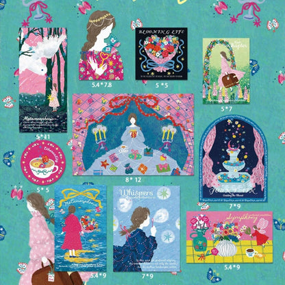 NEW LIFE 30 Pcs (10 Designs) Vintage Oil Painting Matte Stickers Set Ephemera Pack - 30 PCS