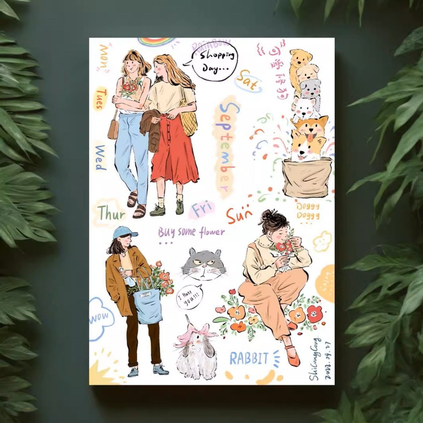Romantic & Free June <Tiny Wonders> - Vintage Art Stationery Stickers - 1 SHEET