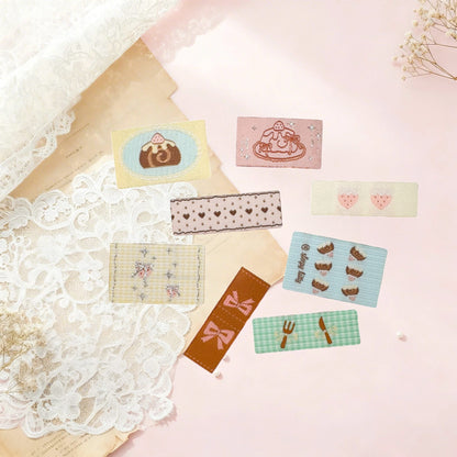 Sweet Tooth - 8PCS Adhesive Silver-Foiled Woven Patch Collection - 8 PCS