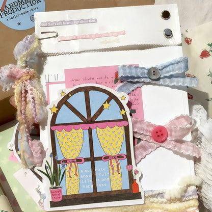A Room of One's Own Illustrated Aesthetic Sculptral Die-Cut Header Cards - 5 PCS