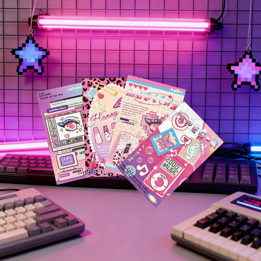 Y2K Sweetheart  Premium Retro Millennium Aesthetic Matte Seal Stickers - 5 PCS