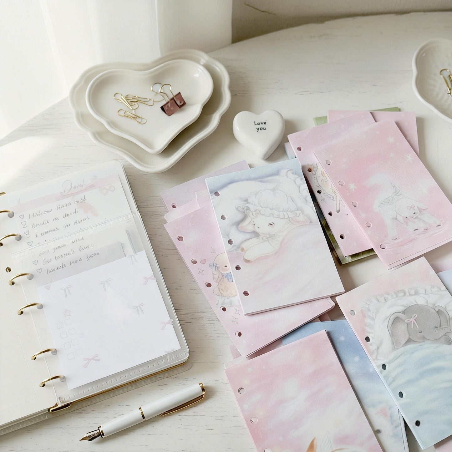 Illustrated Animals - 20PCS M5 Planner/Journals Refill Set - 20 PCS