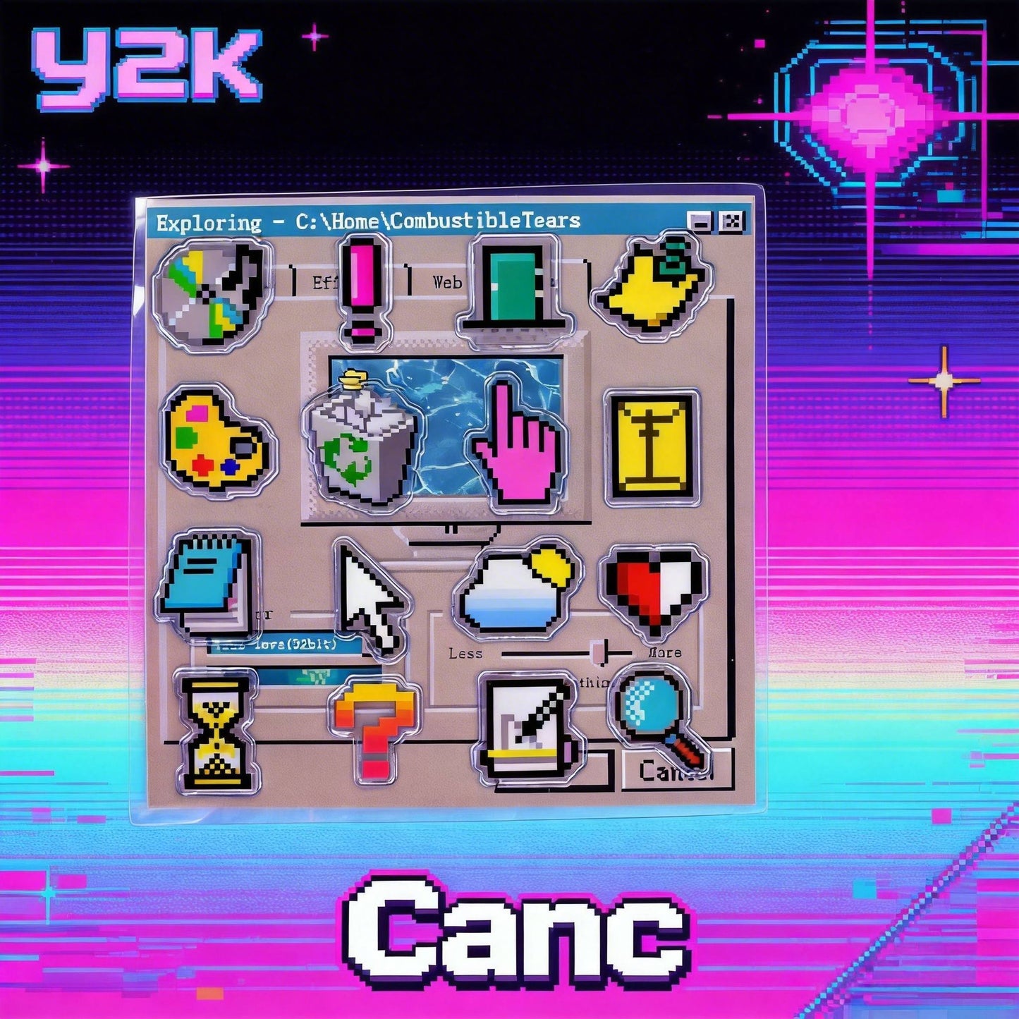 Lost Command - 3D Puffy Transparent Stickers - 1 SHEET