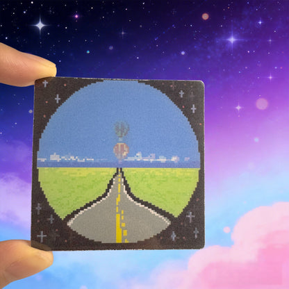 Hot Air Balloon of Optical Hospital - 3D Pixel Art Lenticular Card Accessories Charm - 1 PC