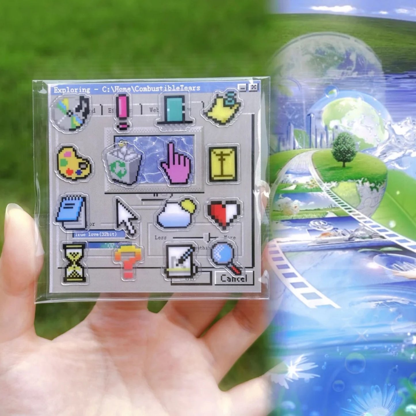 Lost Command - 3D Puffy Transparent Stickers - 1 SHEET